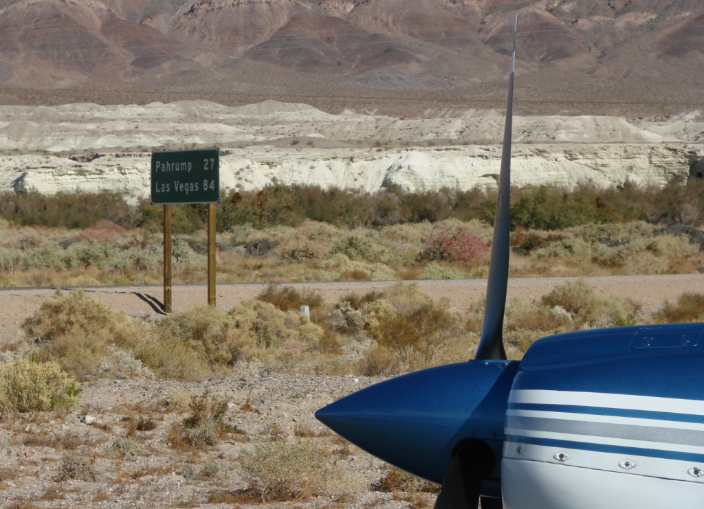 Landing at Shoshone Airport